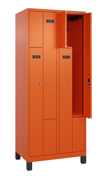 C+P Z-Spind Evolo PLUS, Füße, 4 Fächer, 1950x800x500mm, 2004/2004, Zylinderschloss, 049013-224 S10046