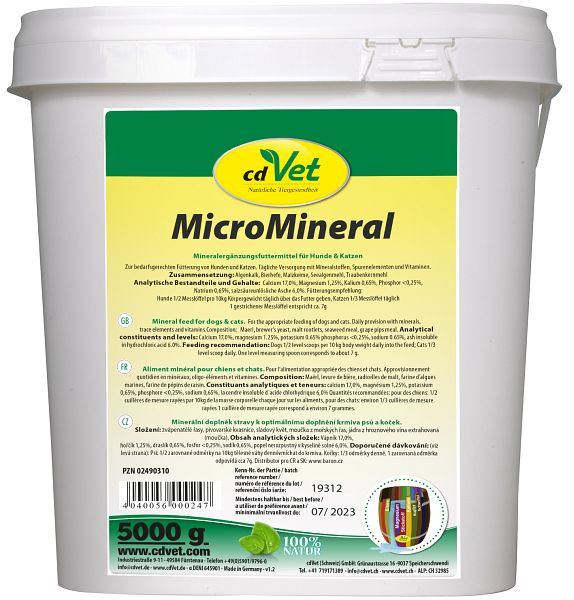 cdVet MicroMineral Hund & Katze 5 kg, 24