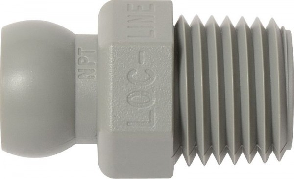 Loc-Line NPT-Anschluß 1/4" grau, VE: 50 Stück, L49426G