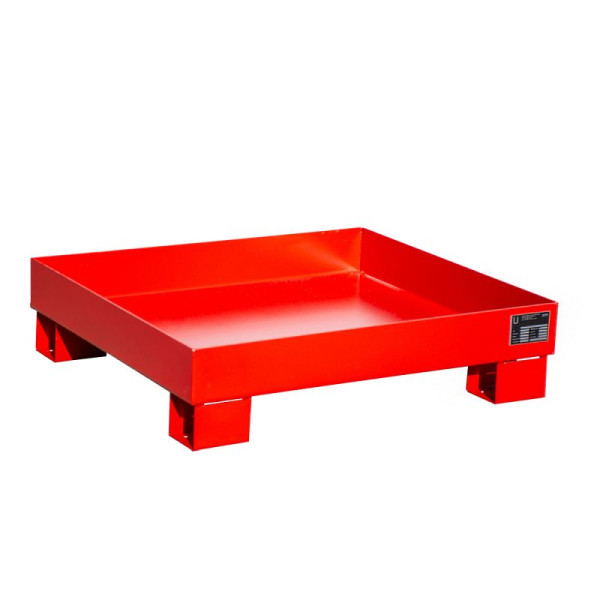 STEIN HGS Auffangwanne AW 60, 68 Liter, RAL 3000 feuerrot, Gesamthöhe 220 mm, lackiert, Kleingebinde, ohne Gitterrost, 79186.0014