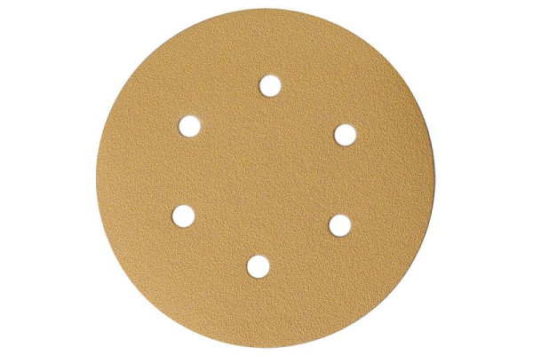 Mirka Schleifscheibe GOLD 150mm Stick 6-fach gelocht P80, VE: 100 Stück, 2336509980