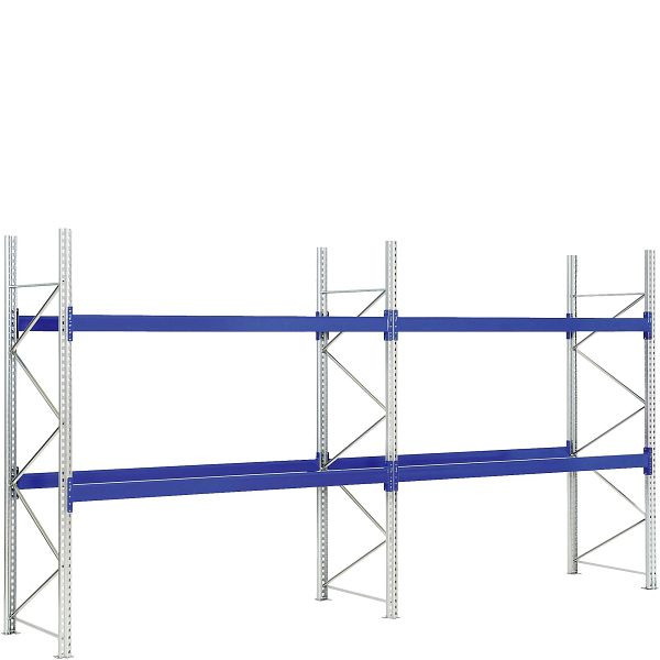 BITO Palettenregal Set /P1 2005/1100/5800 K-Regal 2 Ebenen 600 RAL5010 unmontiert, C0710-0339