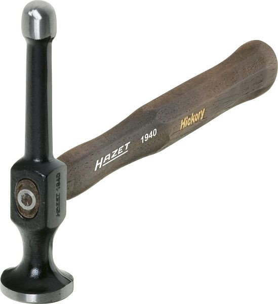 Hazet Ausbeul-Hammer, Schlicht- und Treibhammer, 160 mm, Runde Bahn und Kugel, HICKORY-Stiel, Abmessungen / Länge: 309 mm, 1940