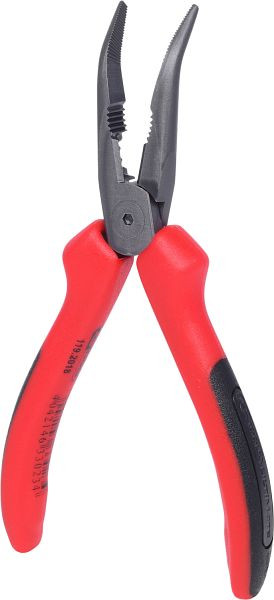 KS Tools ULTIMATEplus Flachrundzange, gebogen, 165mm, 119.2018