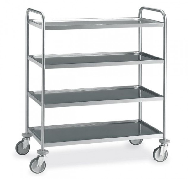 ETERNASOLID Edelstahlwagen PROGRESS, 4 Borde 800x500 verschweißt, ES1410CS