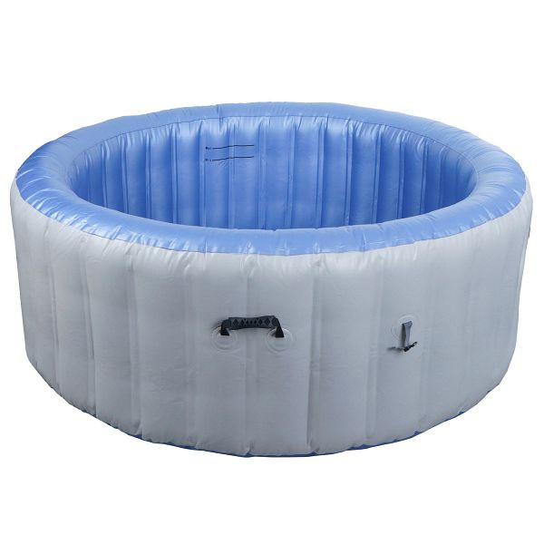 Mendler Whirlpool HWC-N97, Ersatz-Pool 4 Personen, In-/Outdoor aufblasbar PVC laminiert, rund Ø180cm, grau-blau, 110359