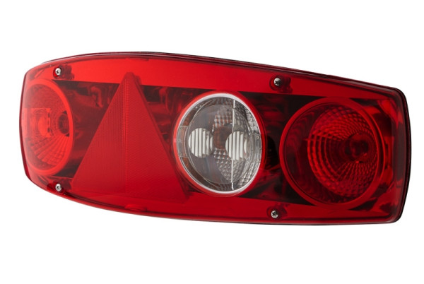 HELLA Heckleuchte, Caraluna Modular II Plus, Glühlampe, 12V, Einbau/geschraubt, Lichtscheibenfarbe: rot/glasklar, links, 2VP 343 590-017