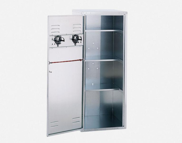 Growi Deckenschrank (HxTxB): 150 x 60 x 60 cm, Vorhangschloss, Einlegeböden, 10049850