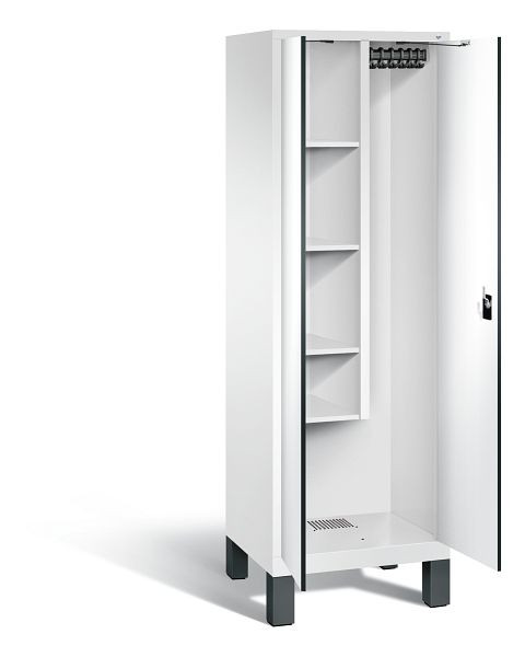 C+P Putzmittel-Spind Evolo, H1850xB610xT500mm, Farbe: Verkehrsweiß / Dekor Weiß, 48110-00 S10098