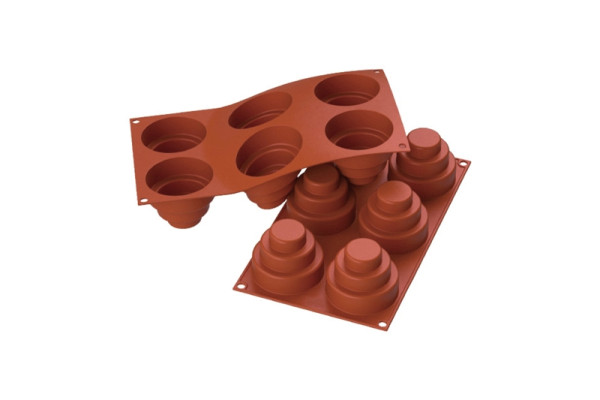 Schneider Silikonbackform, Mini-Kuchen, Ø59 x 29 mm Höhe 70 mm, 115211
