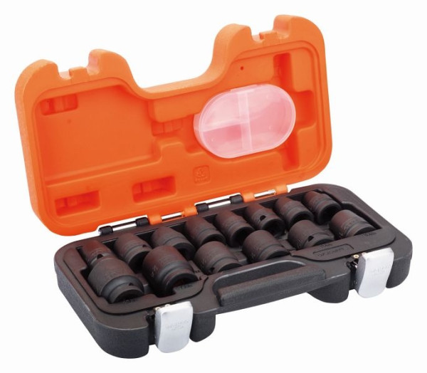 Bahco Kraftsteckschlüssel-Satz 1/2", 14-teilig, 10-19 mm + 21, 22, 24, 27 mm, D/S14