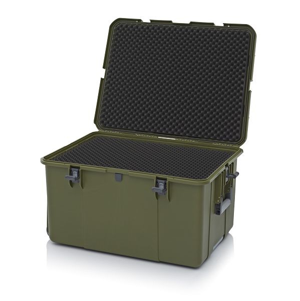 Auer Schutzkoffer Pro Trolley, Olivgrün, ohne Schloss, Noppenschaumpolster, CP 8644 B3-6003