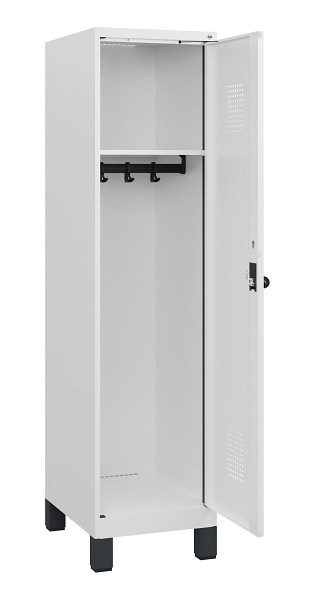 C+P Spind Evolo PLUS, Füße, 1 Abteil, 1630x400x500mm, 9016/9016, Drehriegel, 0490105-12 S10023