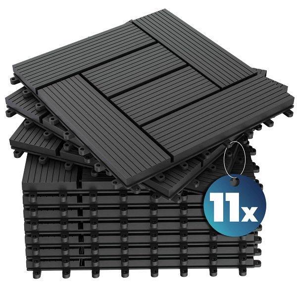casaria WPC Fliesen, VE: 11er-Set Mosaik - 30x30cm, 994370, 4251779128310