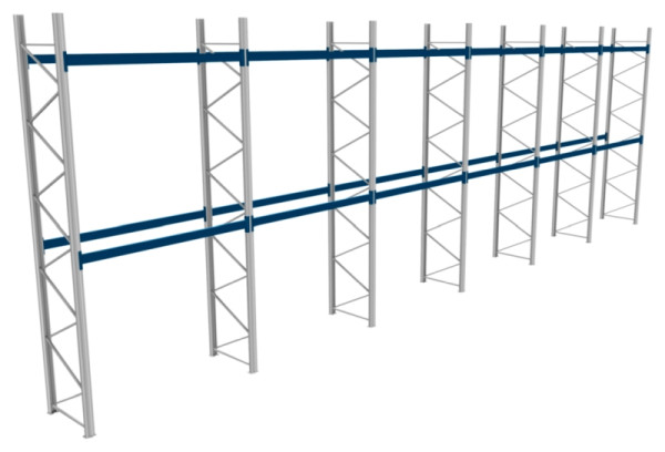 BITO Palettenregal P3 5505x1100x17100 Komplettregal, 2E, 800 RAL5010 U, 56526
