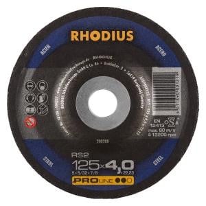 Rhodius PROline RS2 Schruppscheibe, Durchmesser [mm]: 125, Stärke [mm]: 4, Bohrung [mm]: 22.23, VE: 25 Stück, 200208
