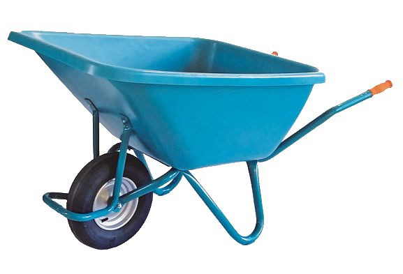 Foxwinkel Großmulden-Schubkarre "Super Caddy XL" 200 Liter Kunststoffmulde mit 1 PU-Rad Kugellager, K 132 WFLEX, 2030238