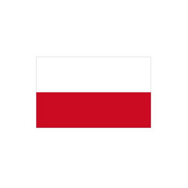 Stein HGS Länderflagge Polen (ohne Wappen), 150 x 250 cm (Querformat), mit Seil und Schlaufe, FlagTop 160 g/m², für Fahnenmasten ab 8 m, ohne Hohlsaum, 27393