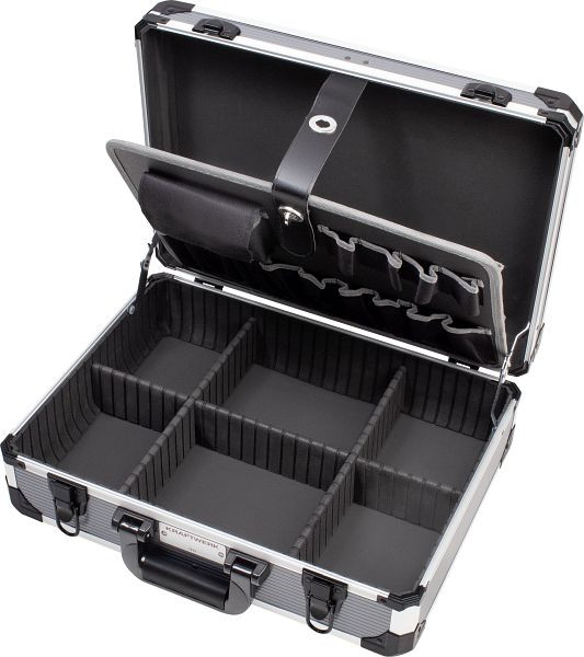 Kraftwerk Alu-Werkzeugkoffer, leer, Maße: 451 x 331 x 15 mm, 1994