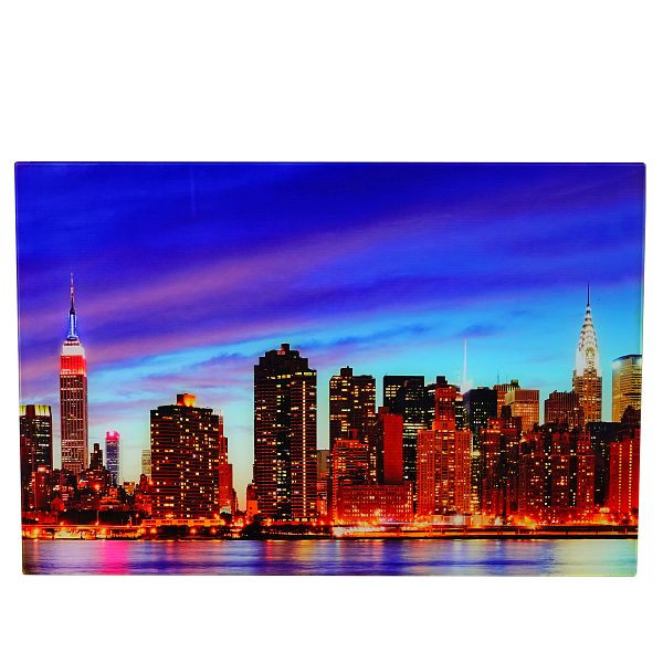 Mendler Glasbild T116, Wandbild Poster Motiv, 40x60cm, New York, 36750