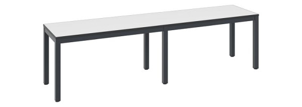 C+P Sitzbank, Feuchtraum, H401xB1500xT353 mm, HPL Weiß, 8061-000 S10015