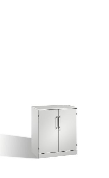 C+P Sideboard mit Flügeltüren Asisto, H915xB800xT435mm, Farbe: Lichtgrau, Bügelgriff, 2 OH, 141053-000 S10017