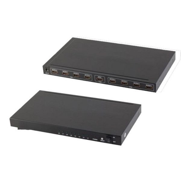 S-Conn HDMI-Verteiler, 1 x IN 8 x OUT mit Netzteil, 4K2K, 3D, VER1.4, 05-03008