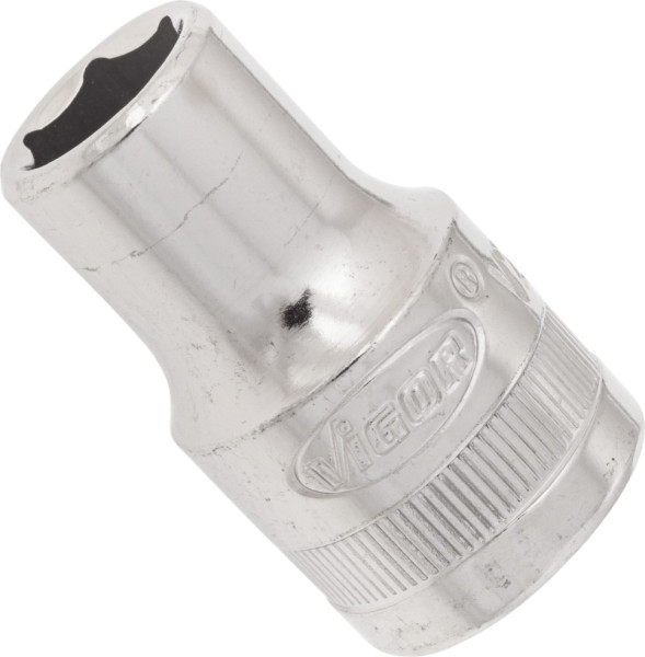 VIGOR Steckschlüsseleinsatz, Vierkant hohl 12,5 mm (1/2 Zoll), Außen-Sechskant Profil, 11 mm, V2598N