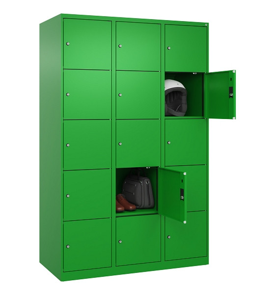 C+P Schließfachschrank Evolo PLUS, 15 Fächer, 1850x1200x500mm, 6037/6037, 049000-325 S10026