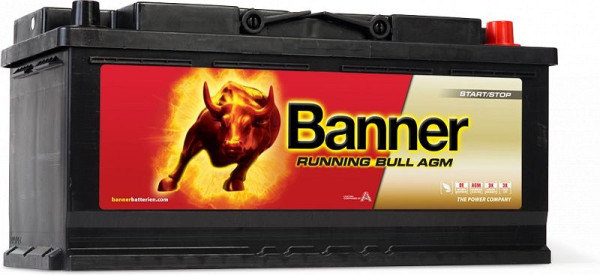 Banner PKW Batterie Running Bull AGM 605 01 Batterie in Vliestechnik für Premium Start/Stop Anwendung, 016605010101