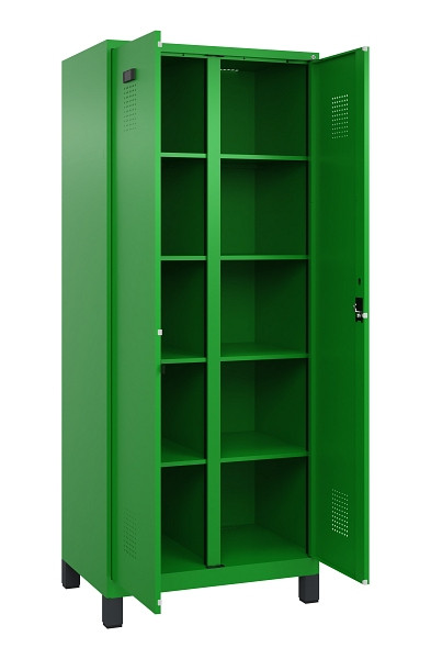 C+P Wäsche-Spind Evolo PLUS, mit Füßen, 2 Abteile, 1950x800x500mm, 6037/6037, Verschluss Zylinderschloss, 049012-22B S10053