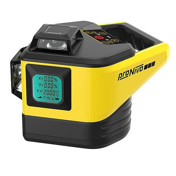 proNIVO Neigungslaser mit Neigungseingabe, Einrichten von Fluchten, horizontal / vertikal, mit Univeralhandempfänger PNLUD18, S205-PNGLR-2D-SET1