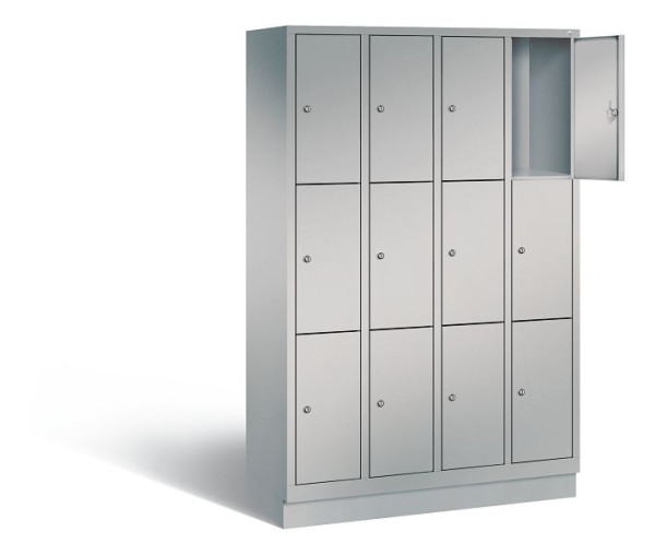 C+P Schließfachschrank Evolo, H1800xB1190xT500mm, Farbe: Weißaluminium, 48020-403 S10210