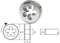 BAER Schneideisen UNC 5/16 x 18 - HSSE für Edelstahl, 141405005