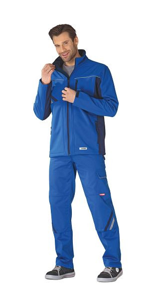 Planam Highline Softshelljacke, kornblumenblau/marine/zink, Größe XXXL, 2380064