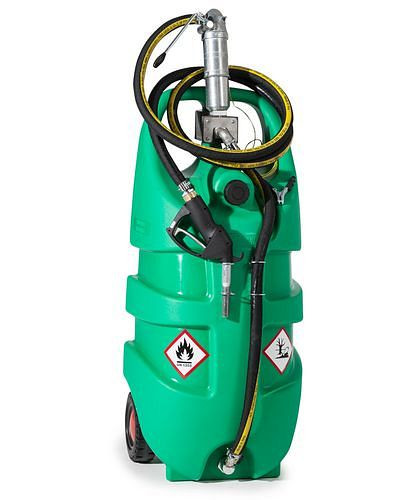 DENIOS Mobile Tankanlage Typ Caddy für Benzin, 110 Liter, mit Handpumpe, 252253