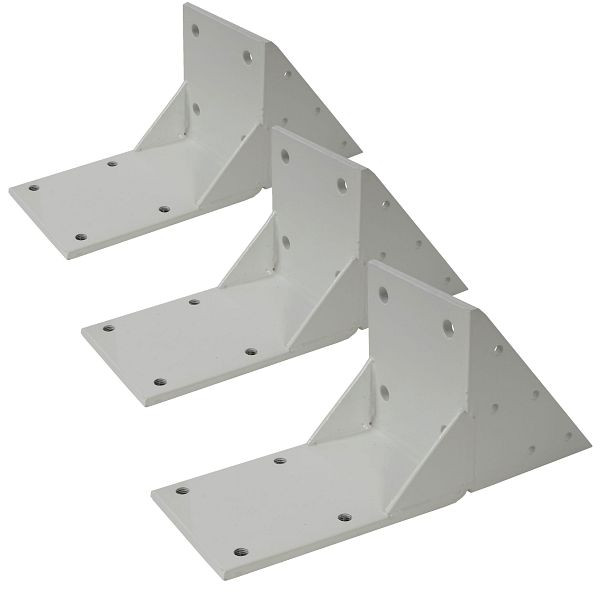 Mendler 3er-Set Dachsparrenadapter für Kassetten-Markise T124, Dachsparren Halterung Adapter, weiß, 35658+35658+35658