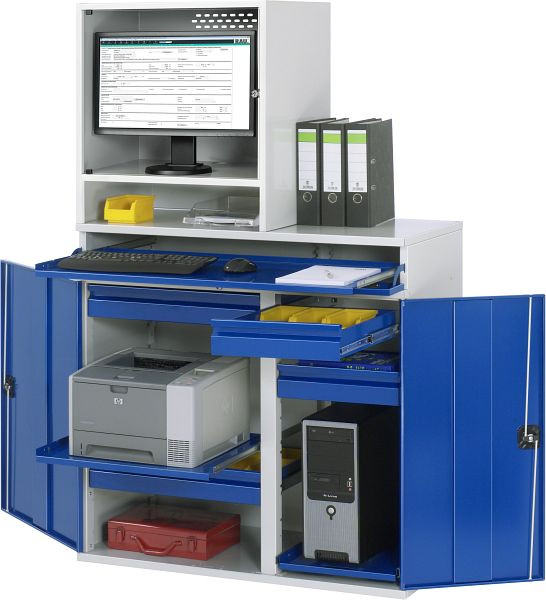 RAU Computer-Schrank - Modell 66, B1100 x T520 x H1060 mm, 07-1100T-M66-MG5.11