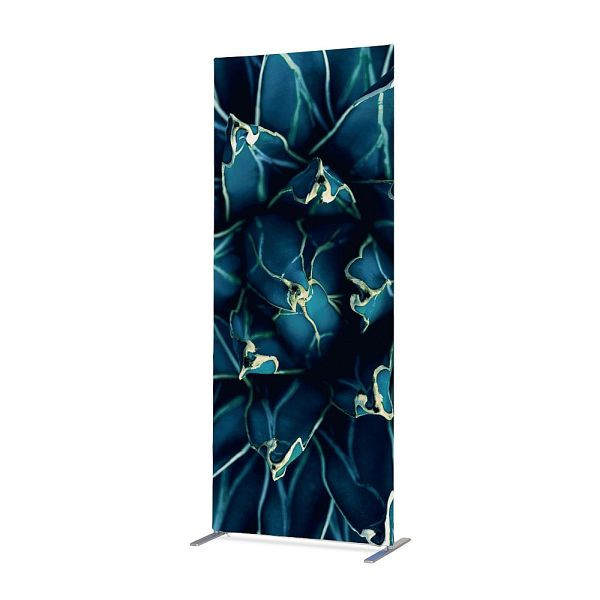 Showdown Displays Textil Raumteiler Deko 85-200 Doppel Kaktus Blau ECO, ZBSLIM085-200-DI819ECO