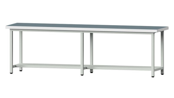 ANKE Werkbänke Arbeitstisch, Modell 91, 2800 x 700 x 850 mm, RAL 7035, UBP 50 mm, 400.458