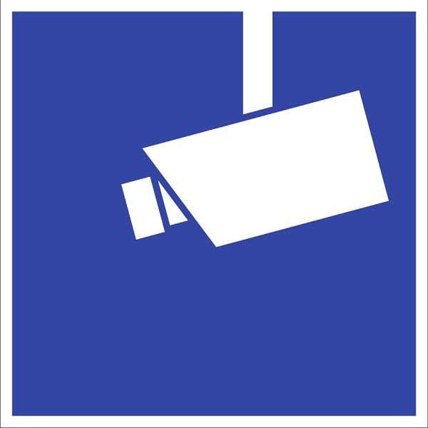 Moedel Video-Infozeichen, Hinterglasaufkleber, einseitig lesbar, Folie, 120x120 mm, 60007