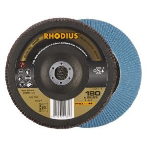 Rhodius PROline LSZ F1 Lamellenschleifscheibe, Durchmesser [mm]: 180, Bohrung [mm]: 22.23, VE: 10 Stück, 202712