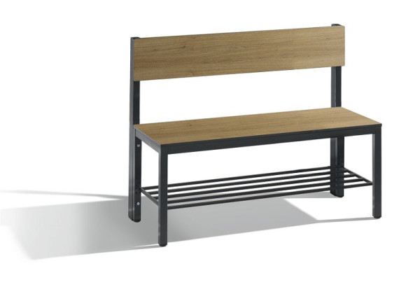 C+P Sitzbank mit Rückenlehne, Basic Plus, H796xB1000xT407mm, 8060-310 S10004