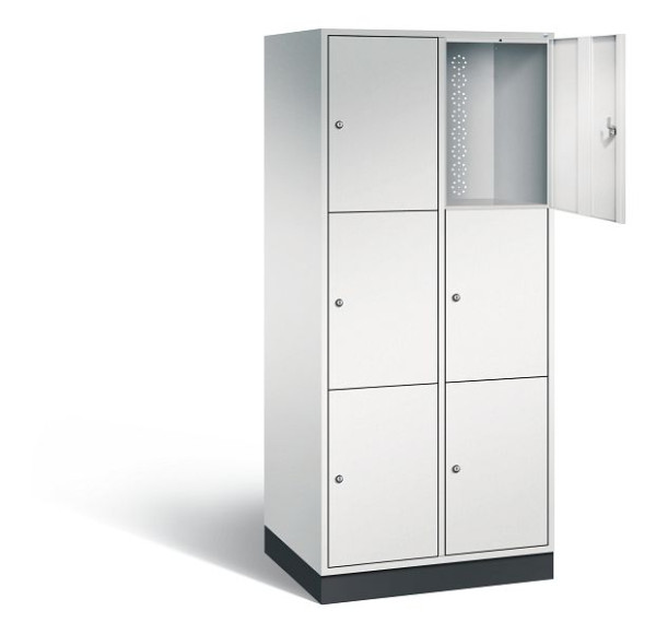 C+P XL-Schließfachschrank Intro, H1950xB820xT590mm, Farbe: Lichtgrau, 8370-203 S10009