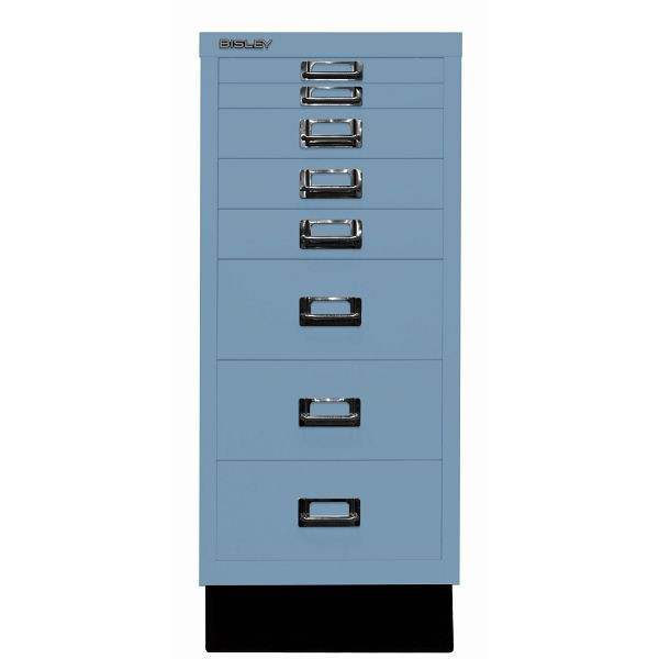 Bisley MultiDrawer™, Inkl. Sockel, DIN A4, 8 Schubladen, 605 blau, L298S605