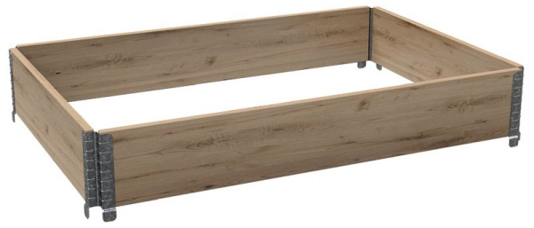 Schake Holzaufsatzrahmen, für Euro-Paletten (1200 x 800 mm), Maße: 1200 x 800 x 200 mm, mit Stahleckbeschlägen, 50376-200