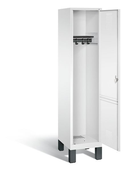 C+P Garderobenschrank Evolo, H1850xB420xT500mm, Farbe: Verkehrsweiß, 48010-12 S10261