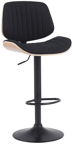 CLP Barhocker Clawson Stoff schwarz, natura/schwarz, 325764