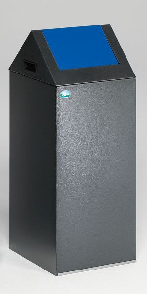 VAR Wertstoffsammelgerät WSG 55 S Korpus antik-silber, Einwurfklappe enzianblau, 21021