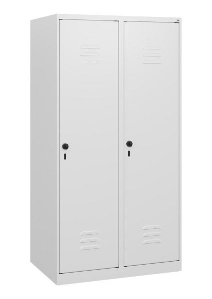 C+P Umkleidespind Classic PLUS, 2 Abteile, 1530x800x500mm, 9016/9016, Drehriegel, 0800005-22 S10010